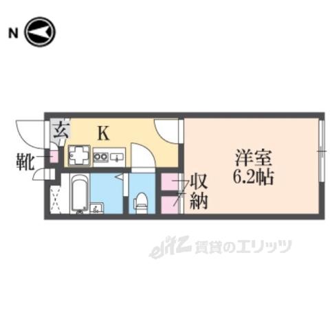 レオパレス飛鳥(1K/2階)の間取り写真