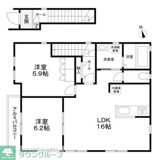 フォレストメゾンM(2LDK/2階)の間取り写真
