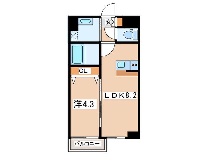 ファウンテンヒルズ御殿場(1LDK/3階)の間取り写真