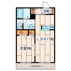 RODZINA(1LDK/2階)の間取り写真