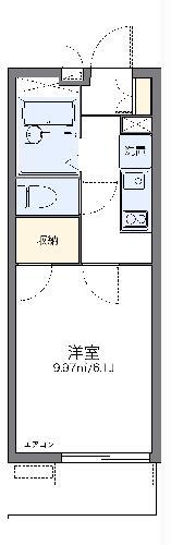 レオパレスタツミハウス(1K/3階)の間取り写真