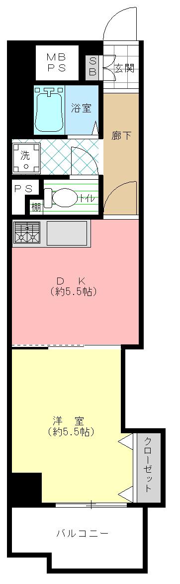 NICアーバンハイム上大岡プラザ(1DK/4階)の間取り写真