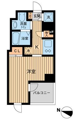 エスティメゾン武蔵小山(1K/5階)の間取り写真