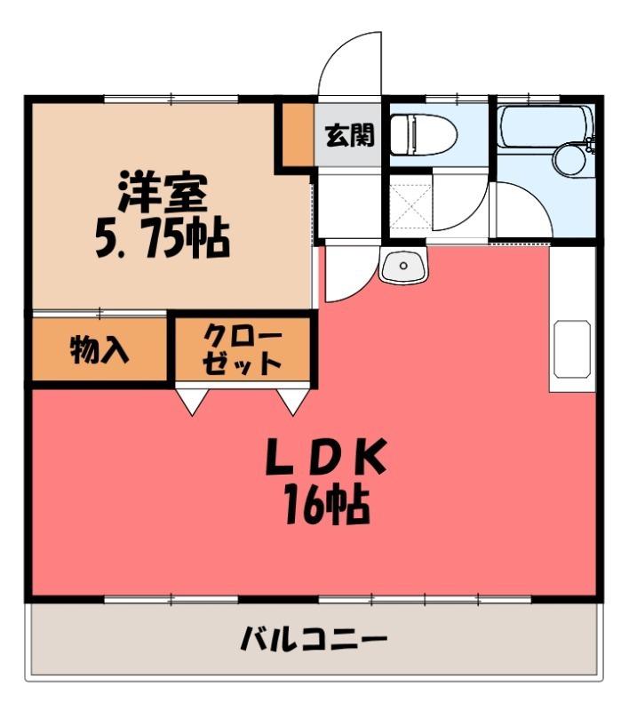 MBCハイツA(1LDK/2階)の間取り写真