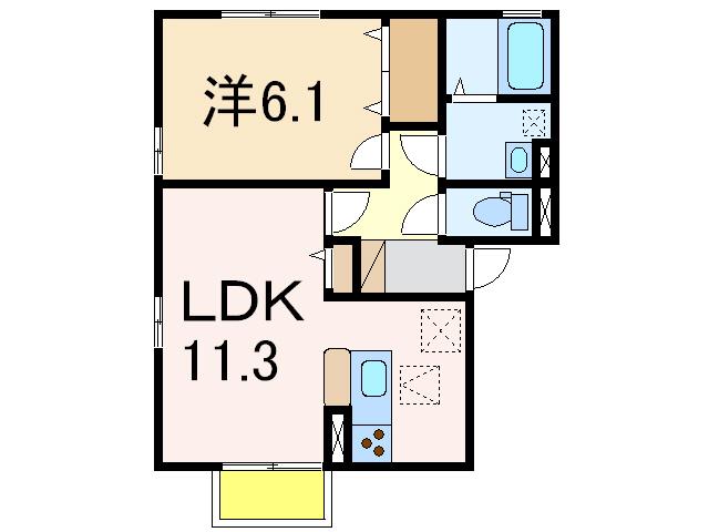 ASOKE(1LDK/1階)の間取り写真