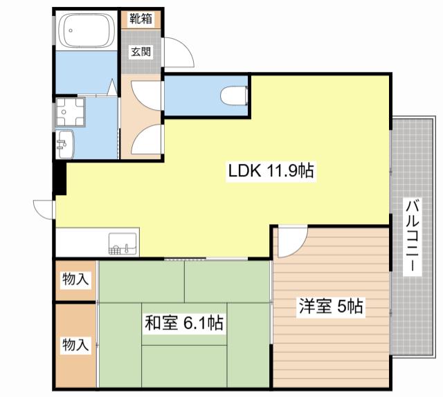 グランステージ興和(2LDK/2階)の間取り写真