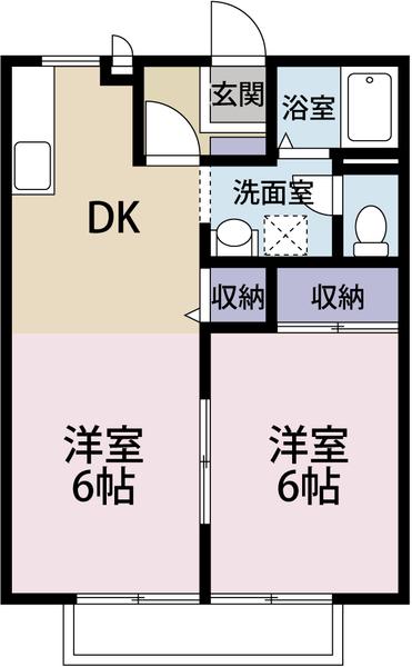オリーブハウス(1LDK/1階)の間取り写真