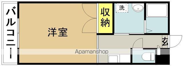 サンヴェール(1K/4階)の間取り写真