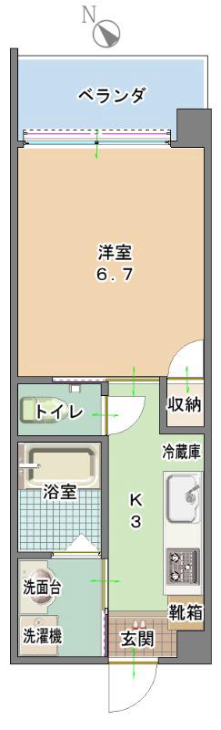 CASATM(1K/6階)の間取り写真