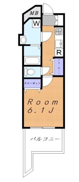 FUJIKYU10(1K/2階)の間取り写真