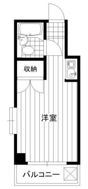 バウ富士見(ワンルーム/3階)の間取り写真