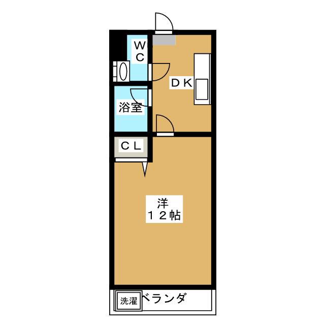 第一マンション四谷(1K/1階)の間取り写真