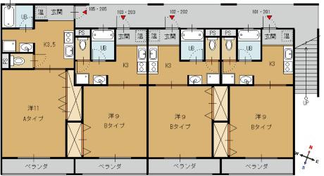 MAISON BREST(1K/1階)の間取り写真