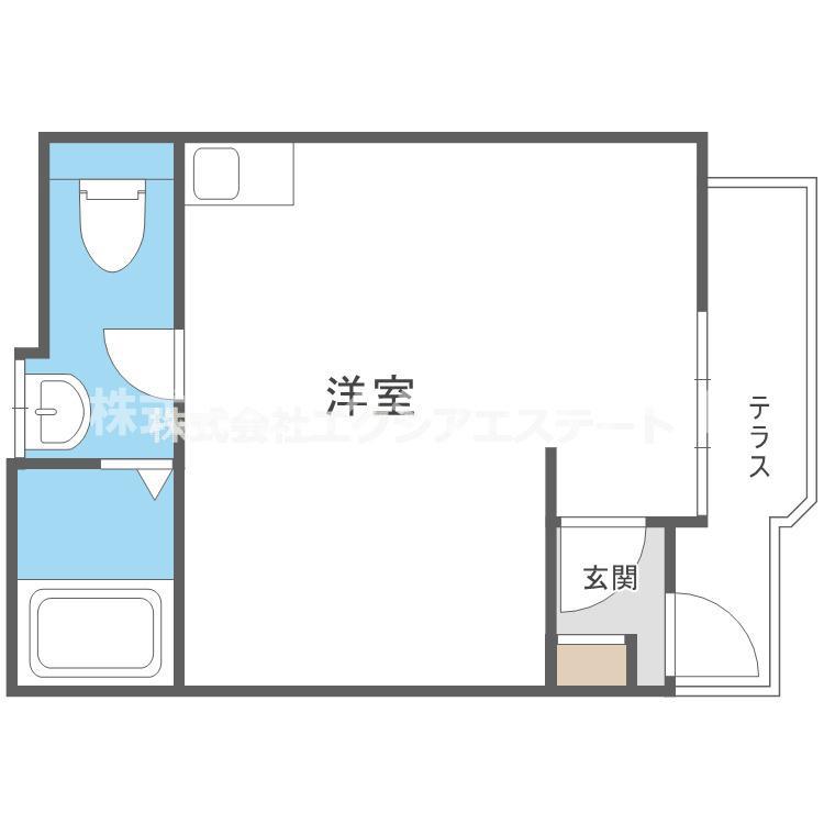 アヴァンセ天王寺(ワンルーム/6階)の間取り写真