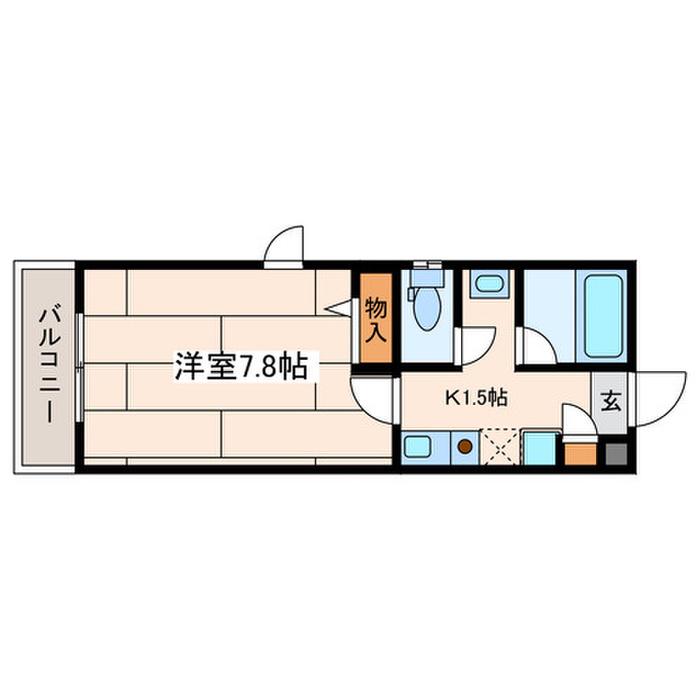 PRIMAVERA湘南(1K/3階)の間取り写真