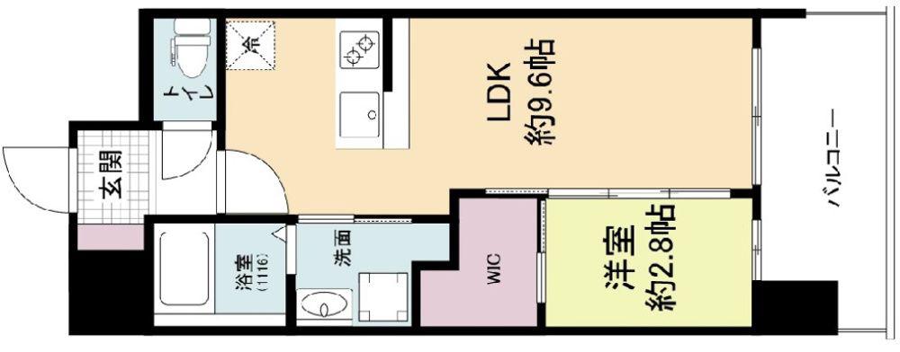 セレニテ難波グランデシュッド(1LDK/3階)の間取り写真