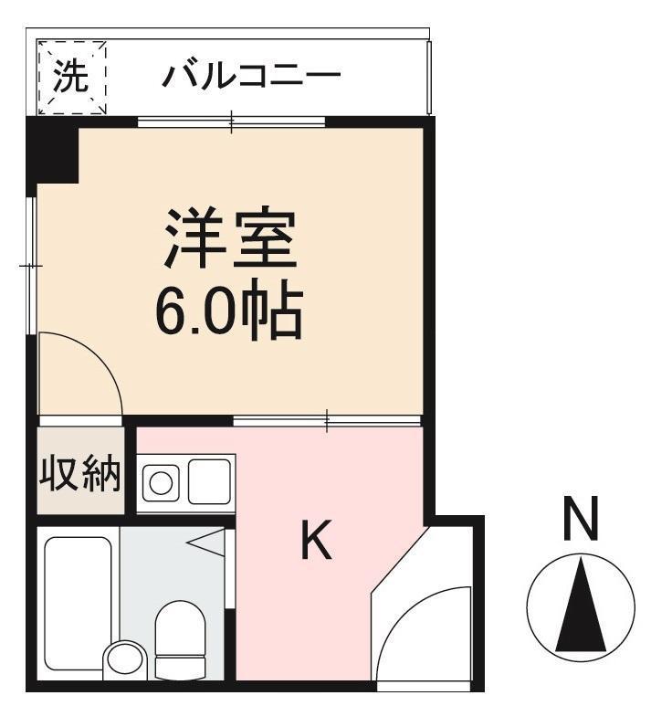 DEARマンション(1K/3階)の間取り写真
