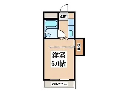 富士コーポ(1K/3階)の間取り写真