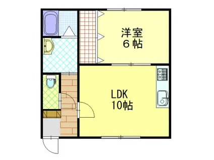 フロラシオン(1LDK/2階)の間取り写真