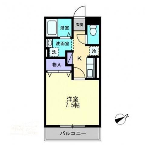フォレストレガシー(1K/2階)の間取り写真