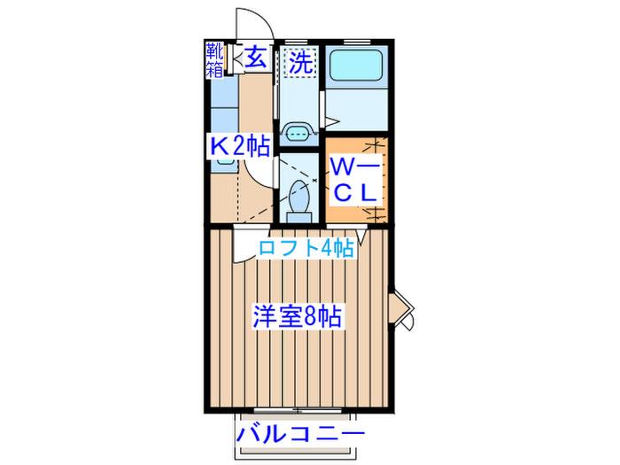 ALTEC DEUX(1K/1階)の間取り写真