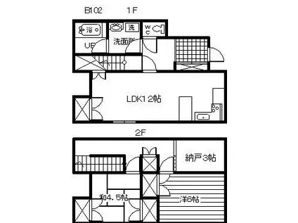 コートタウンブラッサム(3LDK/1階)の間取り写真