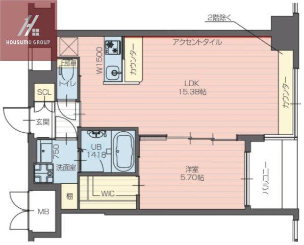 プレジオ長田(1LDK/9階)の間取り写真