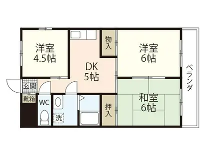 マンション柏吹(3DK/3階)の間取り写真