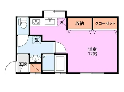 サンモールII(ワンルーム/1階)の間取り写真