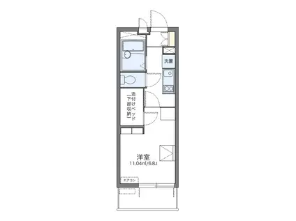 レオパレスおおさか御崎II(1K/4階)の間取り写真