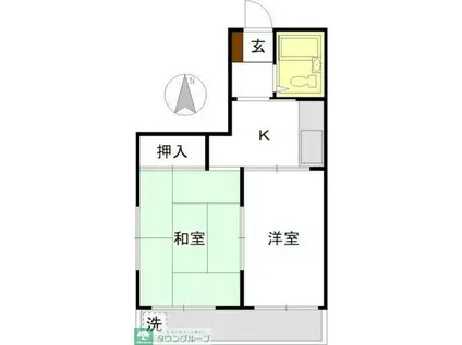 セレーノ天沼(2K/3階)の間取り写真