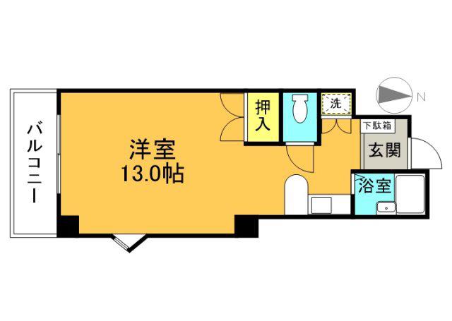 MGビル(ワンルーム/5階)の間取り写真