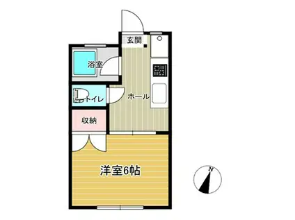 ステップハウス元町(1K/2階)の間取り写真