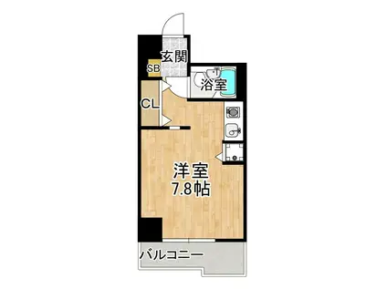 学が丘カレッジハイツ(1K/3階)の間取り写真