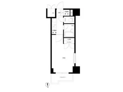 ルーブル南麻布(1K/3階)の間取り写真