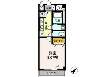 プレストンズ新栄(1K/6階)の間取り写真