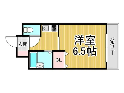 ハイツアルペン武庫之荘(1K/3階)の間取り写真