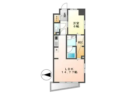 名駅南サクセス8(1LDK/8階)の間取り写真