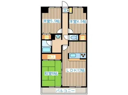 U&Hビル(3LDK/2階)の間取り写真