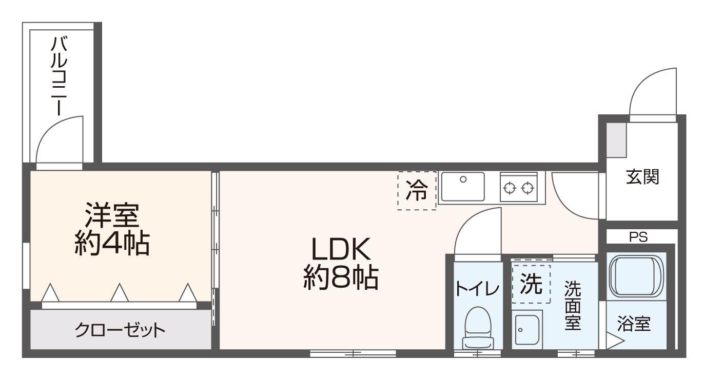 MUSE ZIO V(1LDK/1階)の間取り写真