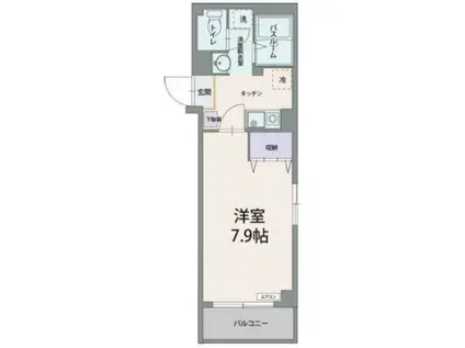 カサグランデ 三島市(1K/1階)の間取り写真