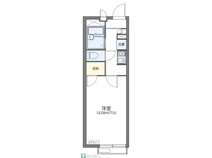 レオパレスメルベーユ泉(1K/2階)の間取り写真