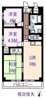 グレースコーエイ(3DK/2階)の間取り写真