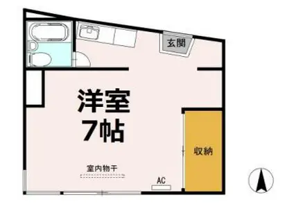 メゾンエル(ワンルーム/2階)の間取り写真