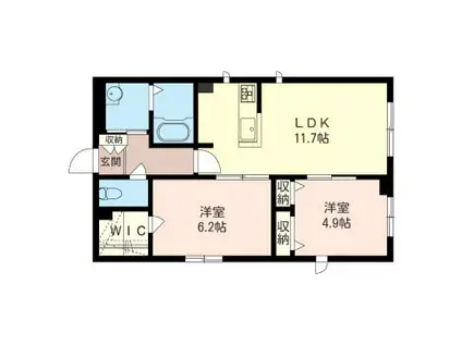 メゾン ド プレアデス(2LDK/3階)の間取り写真