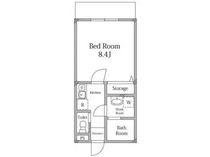 エムクアルト小手指(1K/2階)の間取り写真