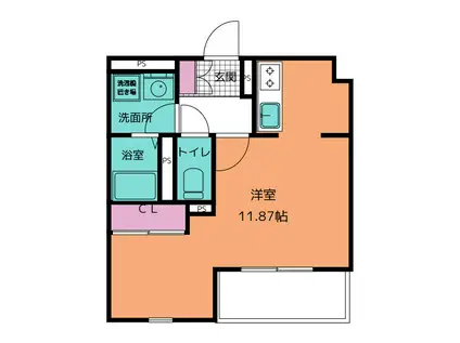 シュペール(ワンルーム/4階)の間取り写真