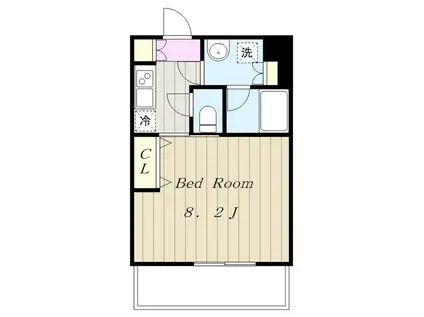 ZOOM調布(1K/7階)の間取り写真