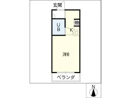アーバンハイツ青山(ワンルーム/1階)の間取り写真