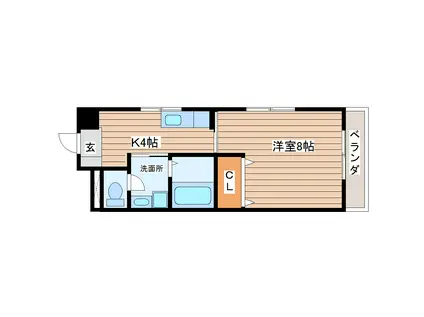 第2ジーオンビル(1K/3階)の間取り写真